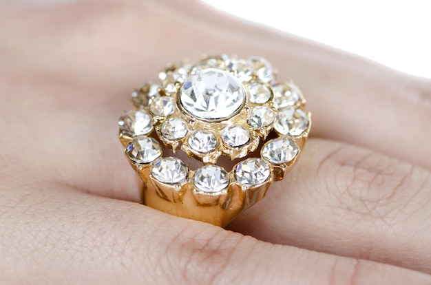 Jewellery ring worn on the finger