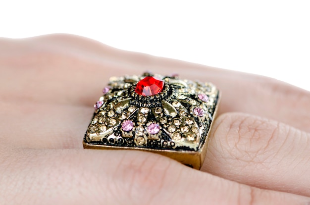 Jewellery ring worn on the finger