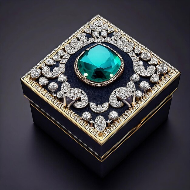 Photo jewelry box with attrcative diamond