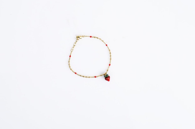 Jewelry bracelet on white background