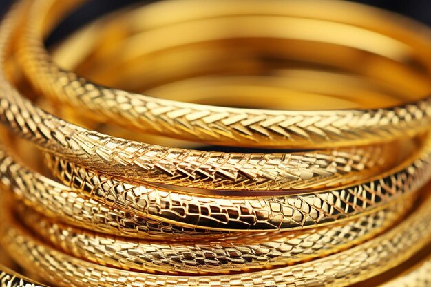 Jewelry macro closeup flexible beautiful gold