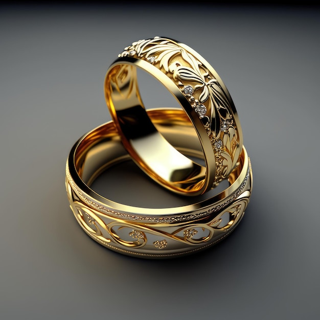 Gold Butterfly Pattern Ring – RANKA JEWELLERS
