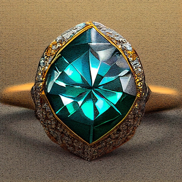 다이아몬드가 세팅된 주얼리 링 환상적인 형태와 모델 AI의 도움으로 생성된 가상 주얼리
