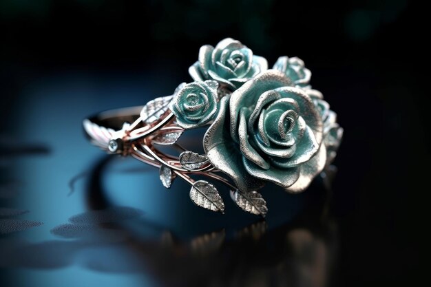 Jewelry rose flower Generate Ai