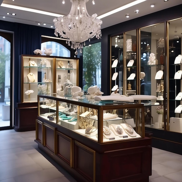 Foto un negozio di gioielli ai generativa