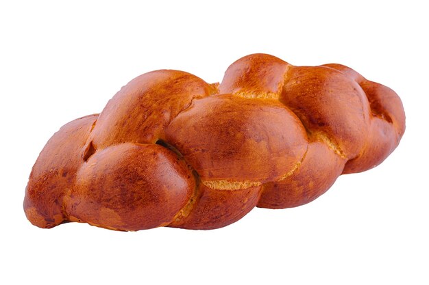 Jewish challah bread isolated on white