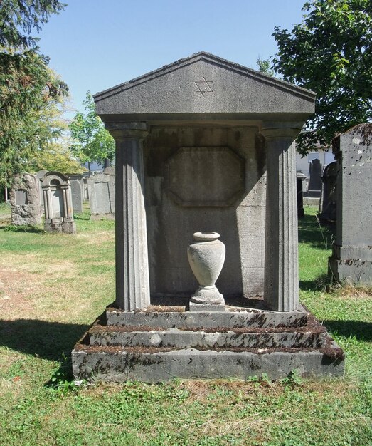 jewish graveyard at summer time