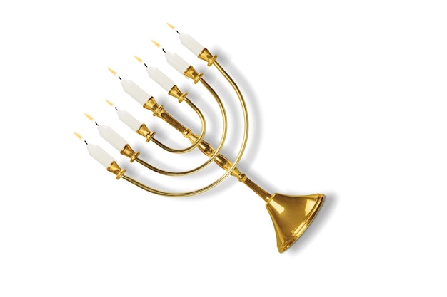 Jewish Hanukkah menorah