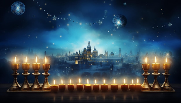 Jewish holiday Hanukkah background