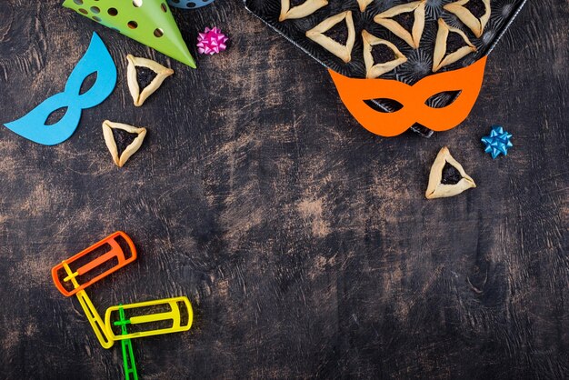 Jewish holiday Purim celebration concept