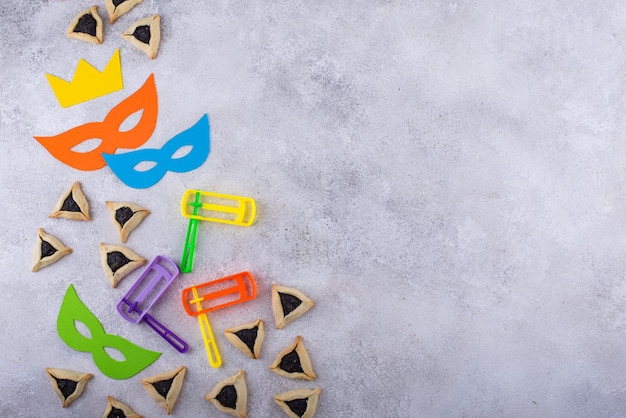 Jewish holiday Purim celebration concept