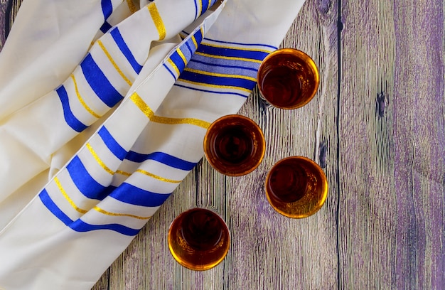 Jewish holiday Tallit wine
