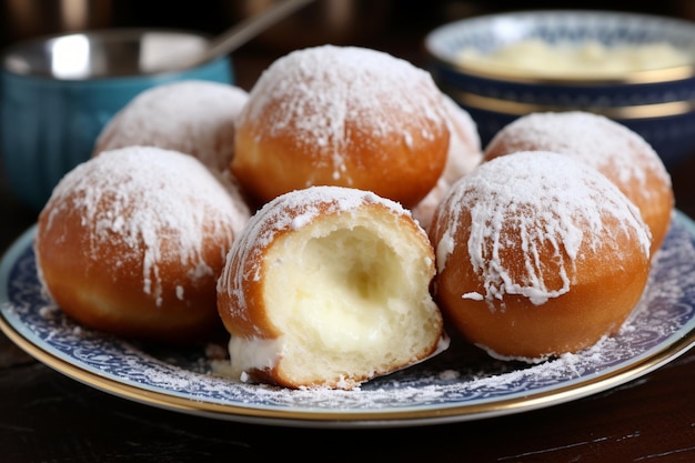 Foto dolci di sufganiyot ebraico