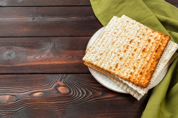 Jewish traditional Passover matzo bread