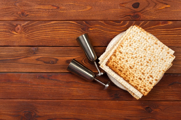 Jewish traditional Passover matzo bread