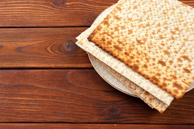 Jewish traditional Passover matzo bread