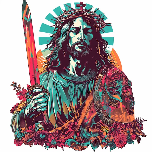 Jezus Christus avontuur t-shirt ontwerp