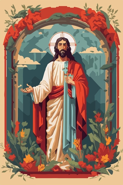 Jezus portret illustratie
