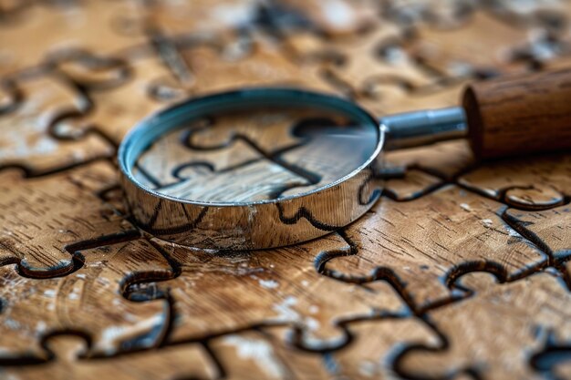 Photo jigsaw alone puzzle as one part of whole symbol of association and connection ai generated