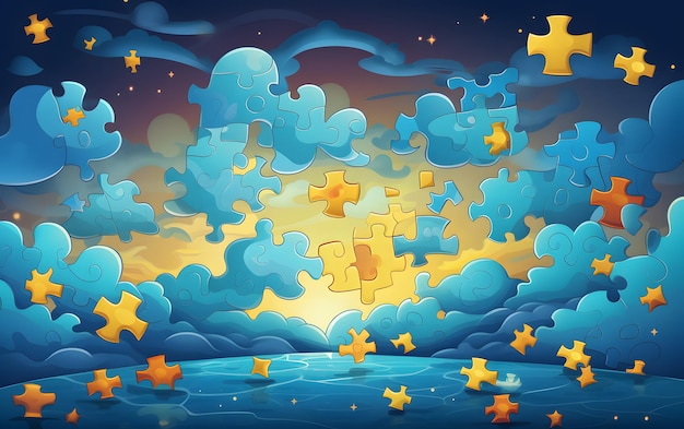 Jigsaw puzzle background