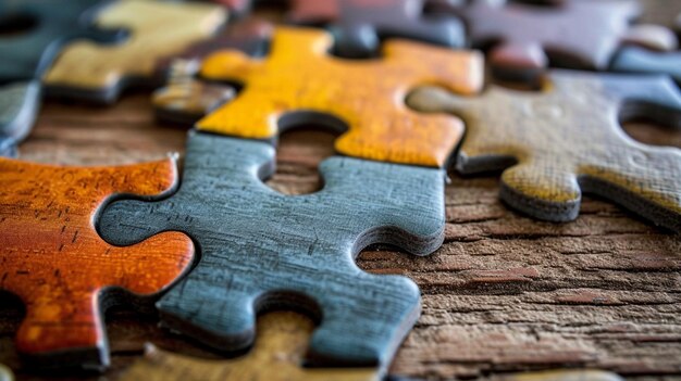 jigsaw puzzle close up