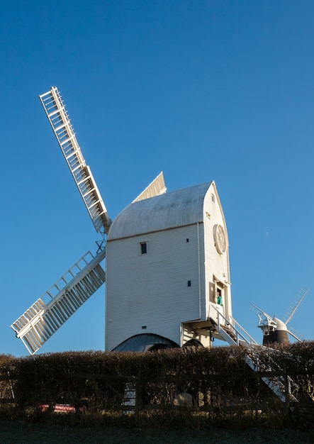 Jill and jack windmills on a winter's day