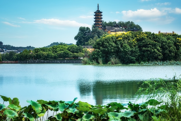 Jinshan is a Buddhist holy place in the south of the Yangtze River