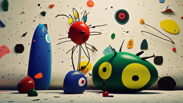 Photo joan miro style background