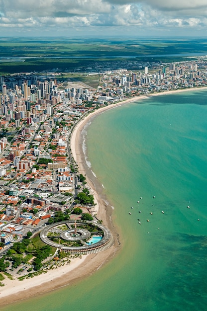 joao pessoa paraiba brazil on march 21 2009 aerial view of the city showing the beaches