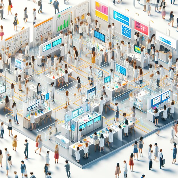 Photo job fair illustration design