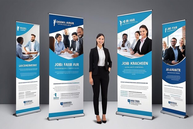 Photo job fair recruitment advertisement