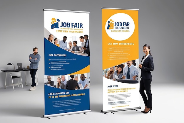 Photo job fair recruitment advertisement