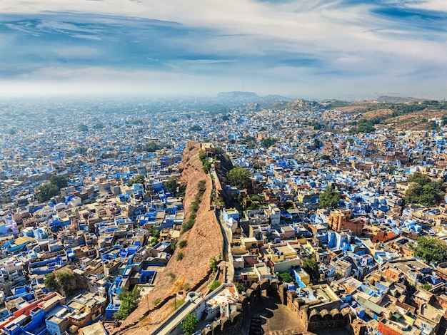 Jodhpur de blauwe stad, Rajasthan, India