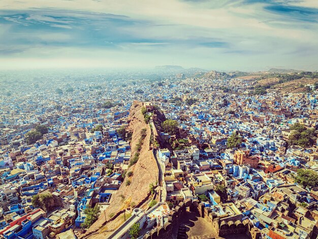 Jodhpur de blauwe stad, Rajasthan, India