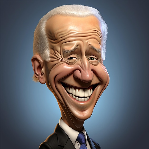 Premium AI Image | Joe Biden Cartoon 3D Character