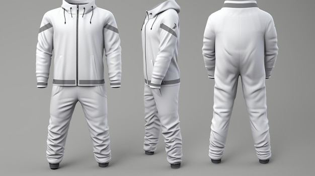 Photo jogger suit mockup design realistic detailed