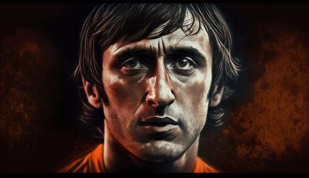 Johan Cruijff voetballer Nederland fotografie beeld Ai gegenereerde kunst