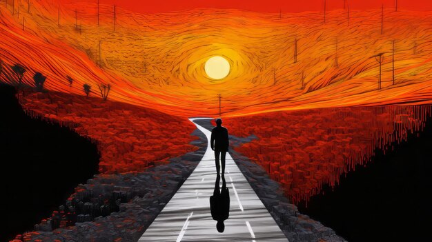 John39s Journey A Surrealistic Noir Comic Art With Mesmerizing Colorscapes