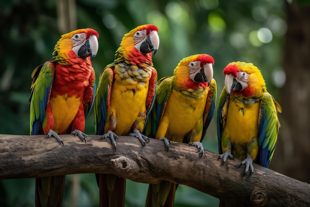 Присоединяйтесь к стае ярких попугаев и окунитесь в их красочное очарование