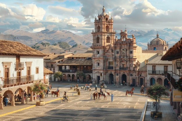Photo join the restoration mission in cuzco peru where e generative ai