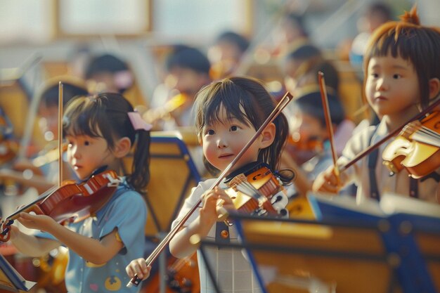 Photo join the symphony of young talent in an elementary generative ai