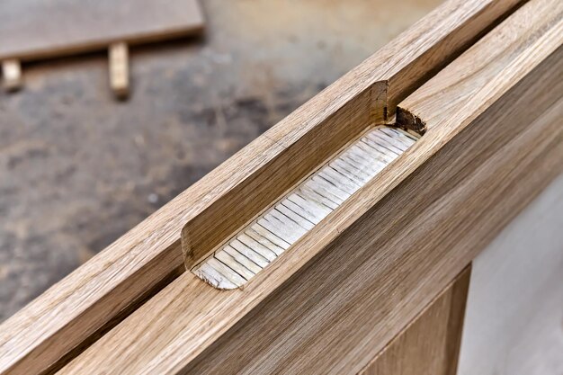 建具 ドアパネル 木製ドアの製造工程 木工・大工生産 クローズアップ