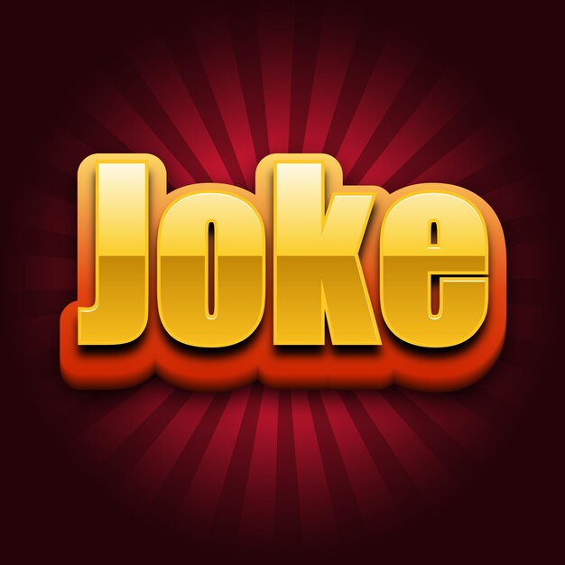 Joke Text effect Gold JPG attractive background card photo