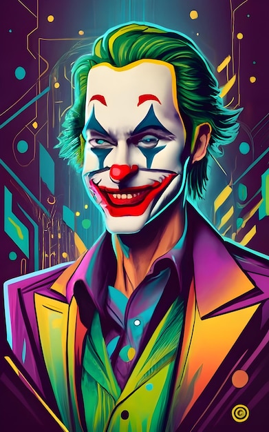 Joker sticker photocolour full white background
