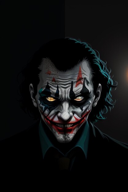 Premium AI Image  The joker batman face wallpapers and images