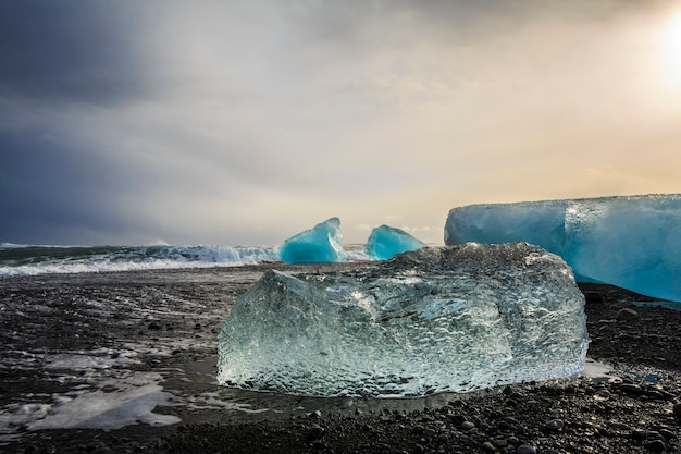 写真 ヨークルスアゥルロゥン氷河ラグーンアイスランドアイスランドアイスランド