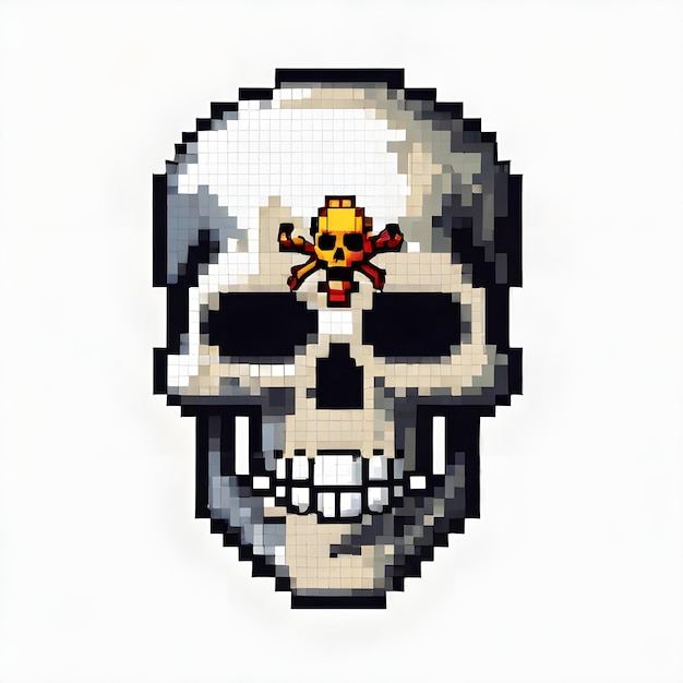 Jolly Roger Pixel Art Design Skull Creative Bones