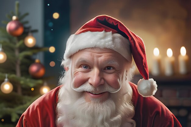 Jolly santa claus a festive portrait