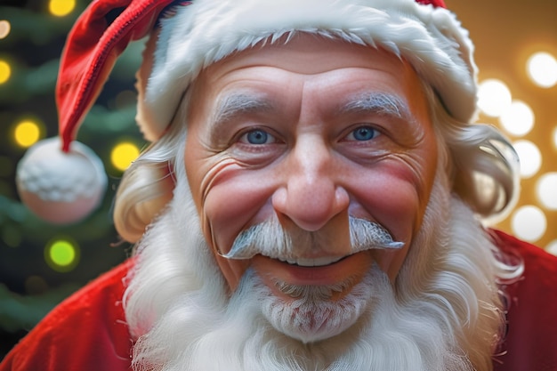 Jolly santa claus a festive portrait