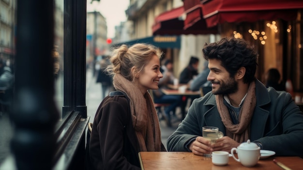 Jong mooi stel op de date